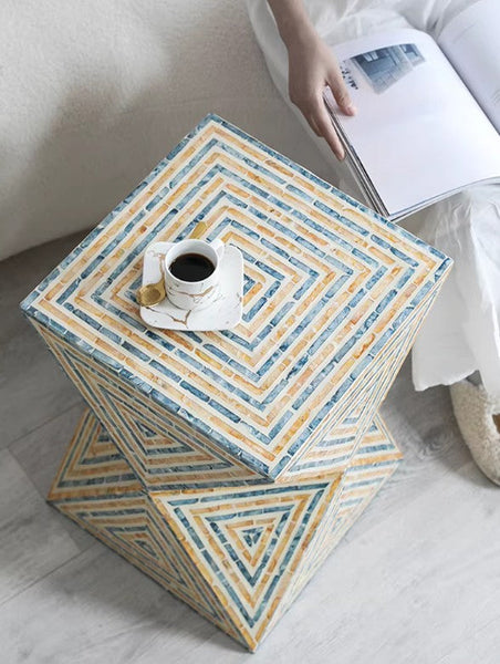 Modern Small End Table, Contemporary Small Sofa Side Table, Unique Shell Small Side Table, Portable Casual Side Table, Creative Coffee Table