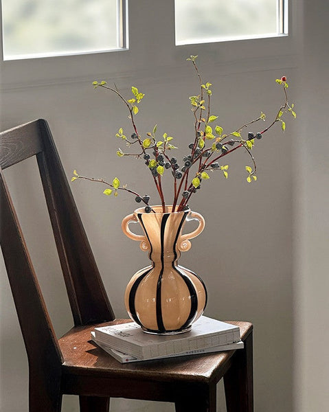Creative Modern Vases for Living Room, Flower Vases on Table, Modern Glass Flower Vases, Glass Flower Vases, Handmade Glass Bud Vases-Silvia Home Craft