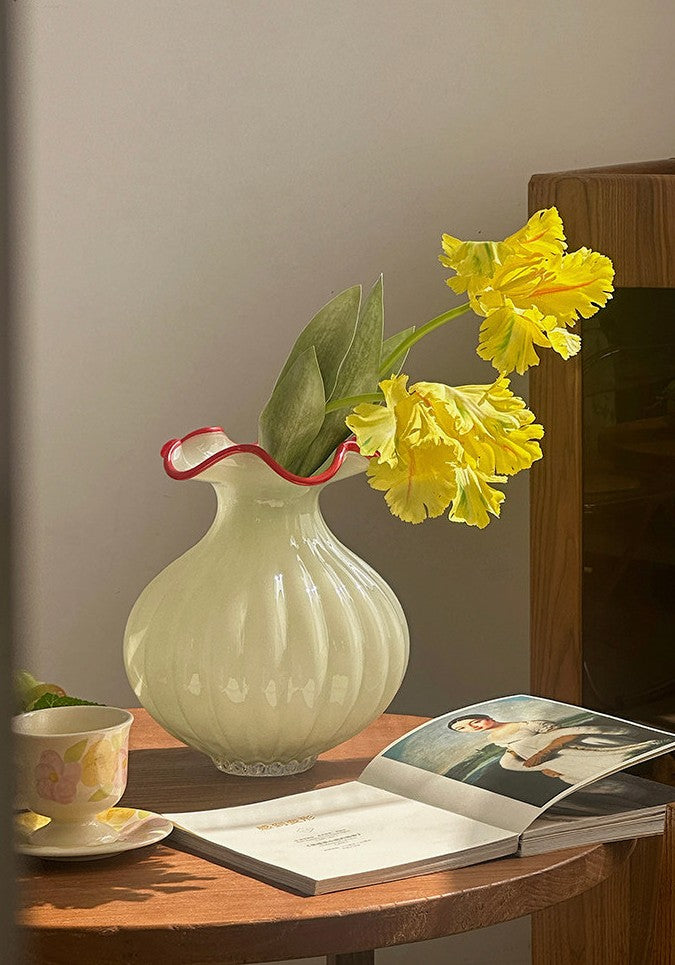 French Style Glass Flower Vases, Clear Glass Bud Vases, Vintage Home Decor Accents, Elegant Table Centerpieces