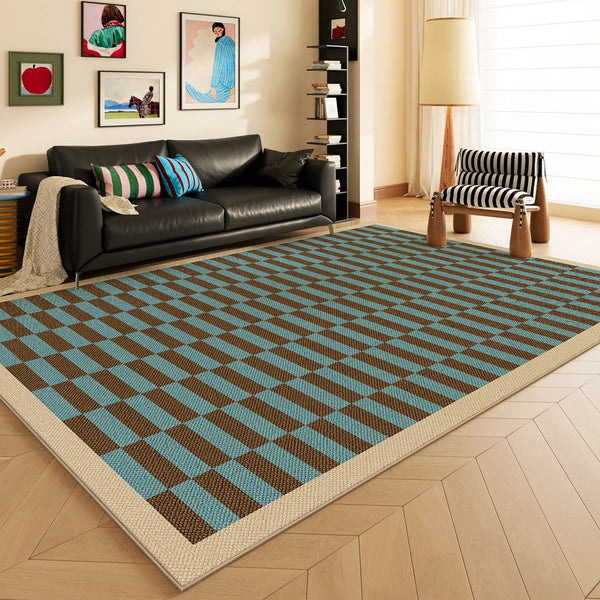 Modern Living Room Rug Ideas, Mid Century Modern Rugs, Colorful Modern Rugs for Dining Room, Geometric Contemporary Area Rugs-Silvia Home Craft
