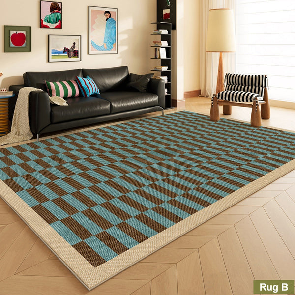 Modern Living Room Rug Ideas, Mid Century Modern Rugs, Colorful Modern Rugs for Dining Room, Geometric Contemporary Area Rugs-Silvia Home Craft