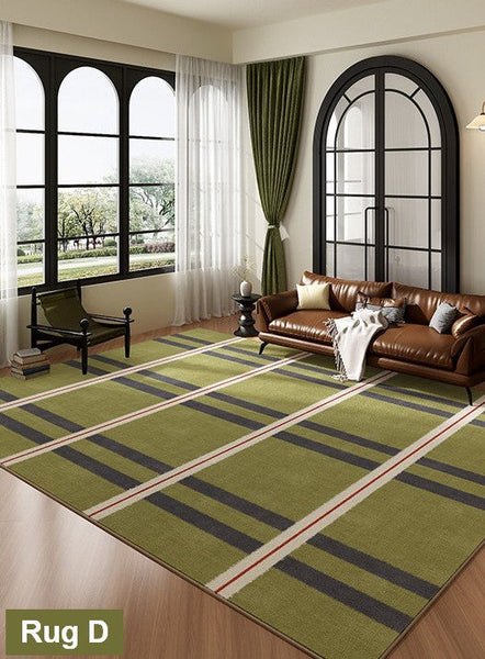 Mid Century Modern Rugs, Colorful Geometric Rugs for Dining Room, Minimalist Modern Rugs for Bedroom, Colorful Absract Rugs for Living Room-Silvia Home Craft