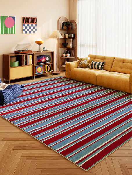 Large Modern Rugs for Living Room, Colorful Modern Rug for Living Room, Geometric Contemporary Rugs for Dining Room, Bedroom Floor Rugs-Silvia Home Craft