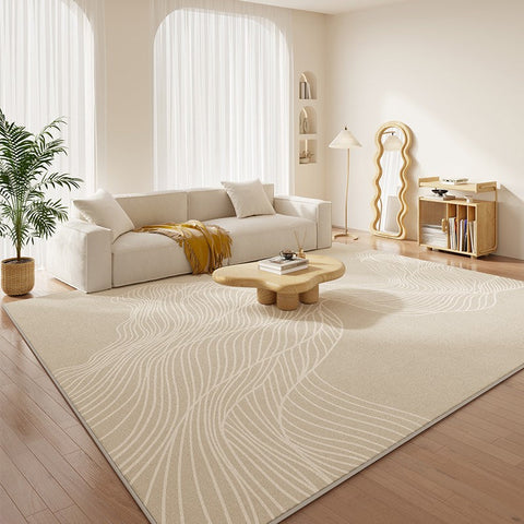 Living Room Abstract Modern Rugs, Modern Rugs under Dining Room Table, Modern Geometric Carpets for Sale, Contemporary Modern Rugs Next to Bed-Silvia Home Craft