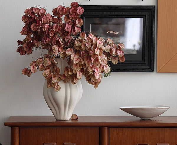 Large Porcelain Vases for Modern Home Decor, Unique Handmade Modern Flower Vase, Centerpiece Ceramic Bouquet Vases, Contemporary Vases on Dining Table-Silvia Home Craft