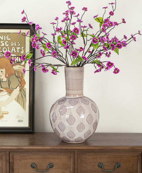 Contemporary Vases for Modern Home Decor, Porcelain Flower Vases, Flower Vases on Table, Ceramic Bouquet Vases, Dining Table Centerpiece-Silvia Home Craft
