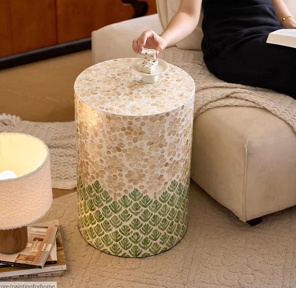 Small End Table, Portable Casual Side Table, Shell Small Sofa Side Table, Modern Side Table, Contemporary Bedside Table, Bedside Small Side Table, Creative Coffee Table, Contemporary Side Table
