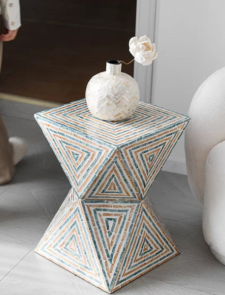Modern Small End Table, Contemporary Small Sofa Side Table, Unique Shell Small Side Table, Portable Casual Side Table, Creative Coffee Table