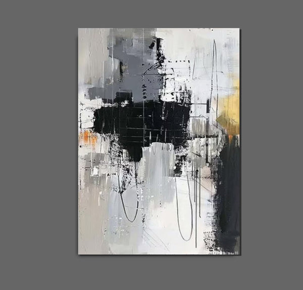 Large Paintings Behind Sofa, Large Painting for Living Room, Acrylic Paintings on Canvas, Heavy Texture Painting, Buy Paintings Online-Silvia Home Craft