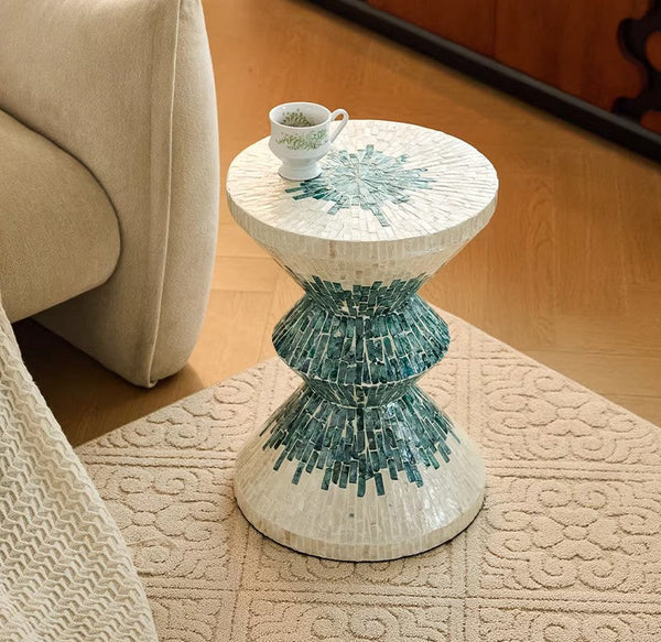 Modern Side Table, Shell Small Sofa Side Table, Contemporary Bedside Table, Bedside Small Side Table, Small End Table, Portable Casual Side Table, Creative Coffee Table, Contemporary Side Table