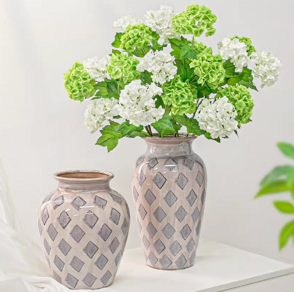 Porcelain Flower Vases, Flower Vases on Table, Contemporary Vases for Modern Home Decor, Ceramic Bouquet Vases, Dining Table Centerpiece-Silvia Home Craft