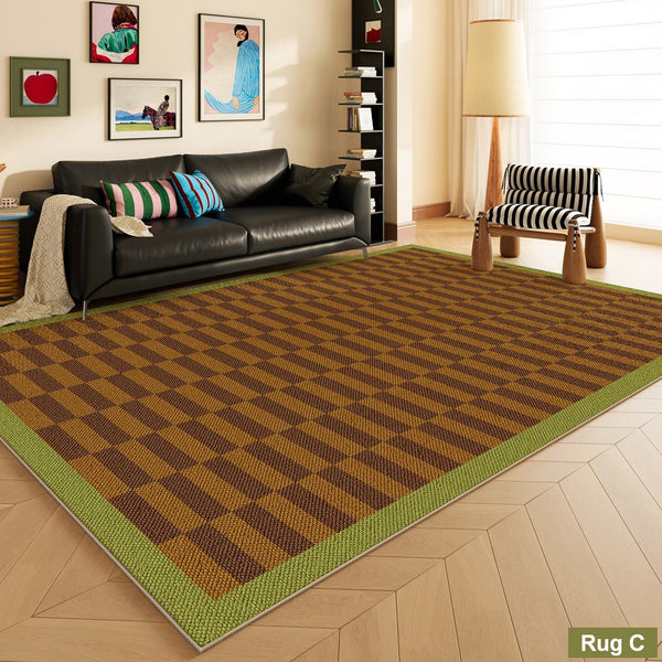 Modern Living Room Rug Ideas, Mid Century Modern Rugs, Colorful Modern Rugs for Dining Room, Geometric Contemporary Area Rugs-Silvia Home Craft