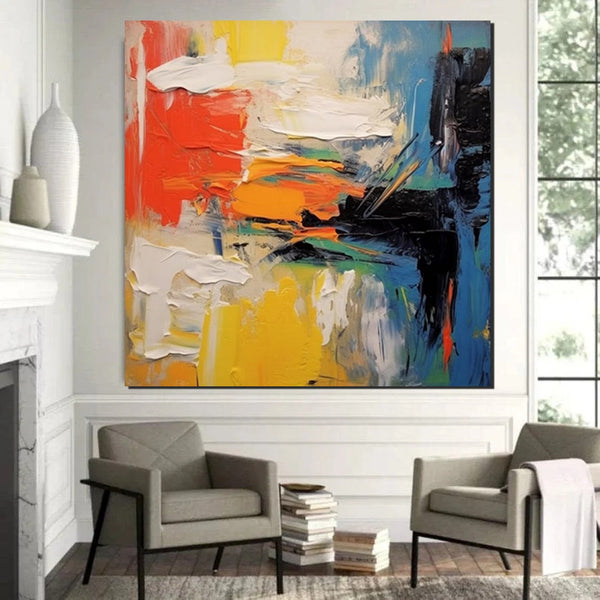 Extra Large Wall Art Paintings, Acrylic Painting for Dining Room, Modern Contemporary Abstract Artwork, Palette Knife Painting, Heavy Texutre Wall Art-Silvia Home Craft