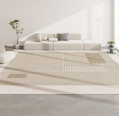 Extra Large Modern Rugs for Bedroom, Abstract Contemporary Modern Rugs for Living Room, Geometric Modern Rug Placement Ideas for Dining Room-Silvia Home Craft