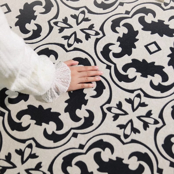 Large Modern Rugs for Living Room, Modern Rugs under Dining Room Table, Modern Carpets for Bedroom, French Style Modern Rugs Next to Bed-Silvia Home Craft