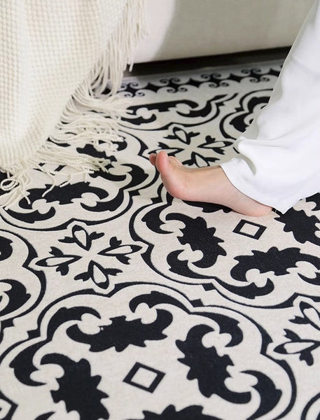 Large Modern Rugs for Living Room, Modern Rugs under Dining Room Table, Modern Carpets for Bedroom, French Style Modern Rugs Next to Bed-Silvia Home Craft