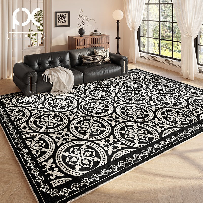 French Style Modern Rugs Next To Bed, Elegant Floral Pattern Carpet, Soft Bedside Mat