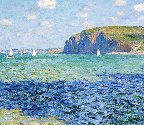 Hand Painted Canvas Art, A Bay Caressed by the Breeze, Landscape Wall Art Paintings, Original Oil Paintings, Small Landscape Paintings, On Canvas Small Paintings-Silvia Home Craft