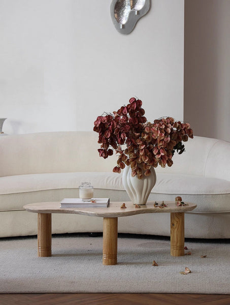Large Porcelain Vases for Modern Home Decor, Unique Handmade Modern Flower Vase, Centerpiece Ceramic Bouquet Vases, Contemporary Vases on Dining Table-Silvia Home Craft