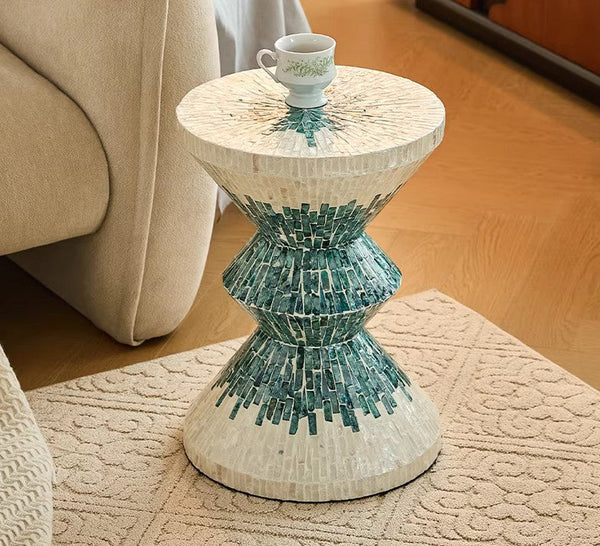 Modern Side Table, Shell Small Sofa Side Table, Contemporary Bedside Table, Bedside Small Side Table, Small End Table, Portable Casual Side Table, Creative Coffee Table, Contemporary Side Table