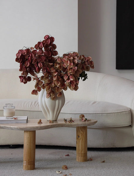 Large Porcelain Vases for Modern Home Decor, Unique Handmade Modern Flower Vase, Centerpiece Ceramic Bouquet Vases, Contemporary Vases on Dining Table-Silvia Home Craft