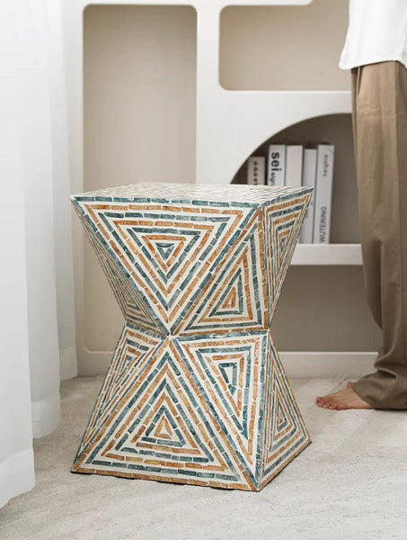 Modern Small End Table, Contemporary Small Sofa Side Table, Unique Shell Small Side Table, Portable Casual Side Table, Creative Coffee Table
