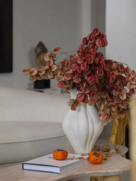 Large Porcelain Vases for Modern Home Decor, Unique Handmade Modern Flower Vase, Centerpiece Ceramic Bouquet Vases, Contemporary Vases on Dining Table-Silvia Home Craft