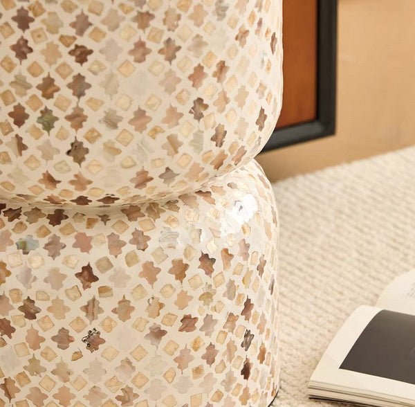 Modern Side Table, Contemporary Bedside Table, Bedside Small Side Table, Elegant Small End Table, Creative Coffee Table, Contemporary Side Table, Portable Casual Side Table, Shell Small Sofa Side Table-Silvia Home Craft