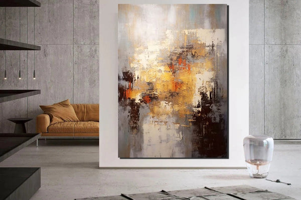 Simple Modern Art, Wall Art Paintings, Buy Paintings Online, Simple Abstract Painting, Large Paintings for Bedroom, Bedroom Wall Art Paintings-Silvia Home Craft