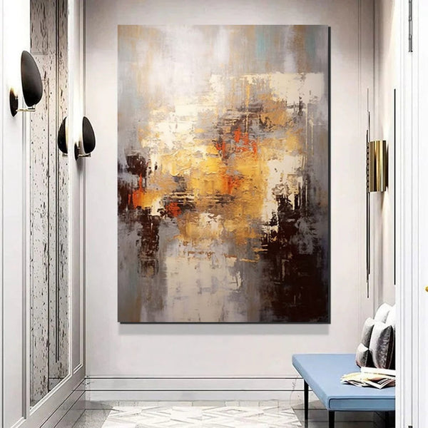 Simple Modern Art, Wall Art Paintings, Buy Paintings Online, Simple Abstract Painting, Large Paintings for Bedroom, Bedroom Wall Art Paintings-Silvia Home Craft