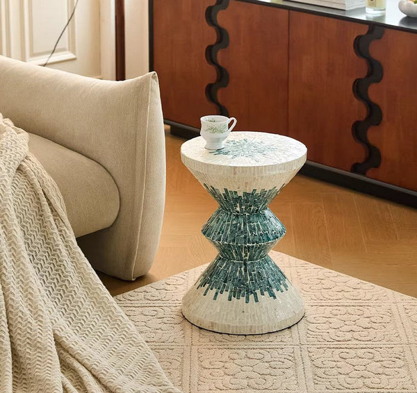 Modern Side Table, Shell Small Sofa Side Table, Contemporary Bedside Table, Bedside Small Side Table, Small End Table, Portable Casual Side Table, Creative Coffee Table, Contemporary Side Table