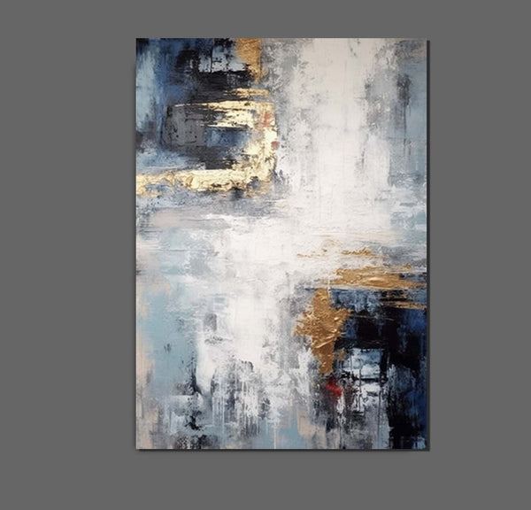 Simple Wall Art Ideas, Large Acrylic Canvas Paintings, Heavy Texture Painting, Bedroom Abstract Paintings, Modern Abstract Painting-Silvia Home Craft