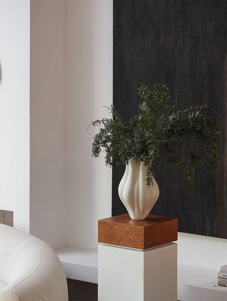 Unique Handmade Modern Flower Vase, Large Porcelain Vases for Modern Home Decor, Centerpiece Ceramic Bouquet Vases, Contemporary Vases on Dining Table-Silvia Home Craft