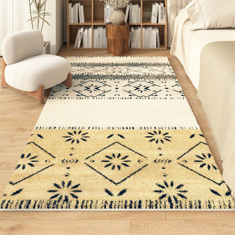 Abstract Contemporary Runner Rugs for Living Room, Hallway Runner Rugs, Thick Modern Runner Rugs Next to Bed, Bathroom Runner Rugs, Kitchen Runner Rugs-Silvia Home Craft