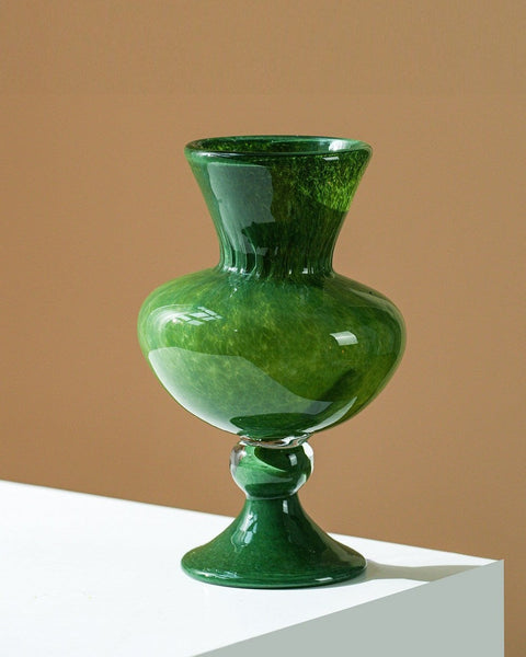 Contemporary Vase for Modern Home Decor, Unique Modern Glass Vase, Modern Glass Flower Vases, Handmade Liuli Vases, Centerpiece Vases on Table-Silvia Home Craft