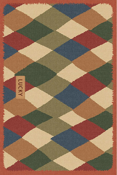 Abstract Contemporary Modern Rugs for Living Room, Modern Runner Rugs Next to Bed, Colorful Mid Century Rugs, Modern Rugs for Apartment-Silvia Home Craft