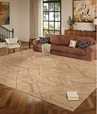 Geometric Contemporary Rugs for Dining Room, Bedroom Floor Rugs, Extra Large Modern Rugs for Living Room, Oversized Modern Rug for Living Room-Silvia Home Craft
