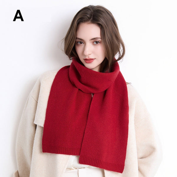 Modern Wool Scarf for Women, Small Soft Scarf for Women, Casual Scarf for Women, Cold Weather Scarves-Silvia Home Craft