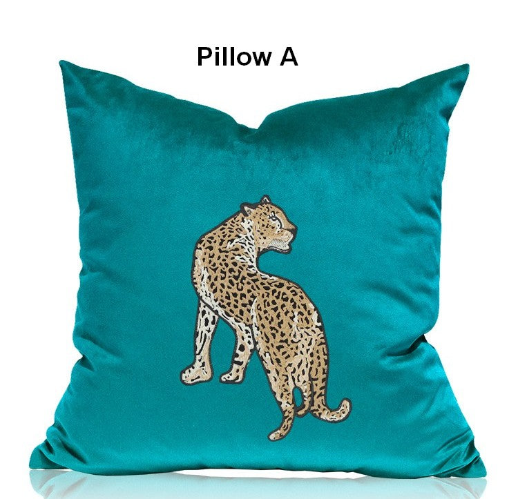Decorative Pillows for Living Roomï¼?Contemporary Throw Pillows, Cheetah Decorative Cushion, Modern Sofa Pillows-Silvia Home Craft