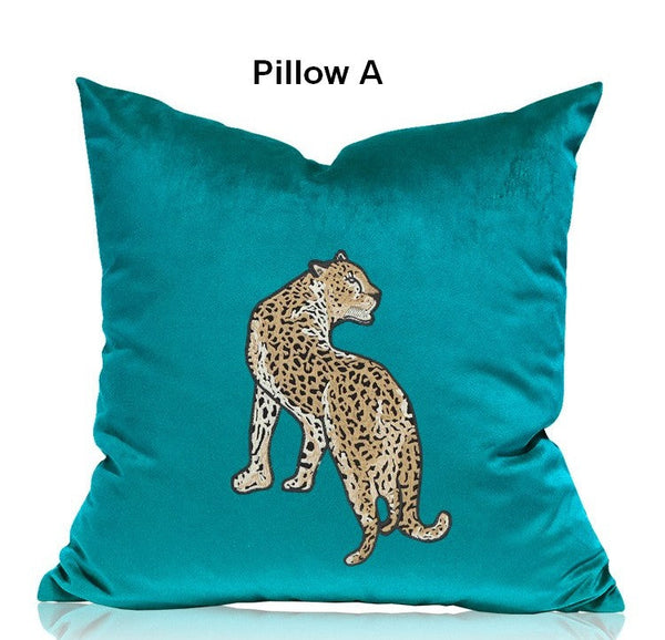 Decorative Pillows for Living Roomï¼?Contemporary Throw Pillows, Cheetah Decorative Cushion, Modern Sofa Pillows-Silvia Home Craft