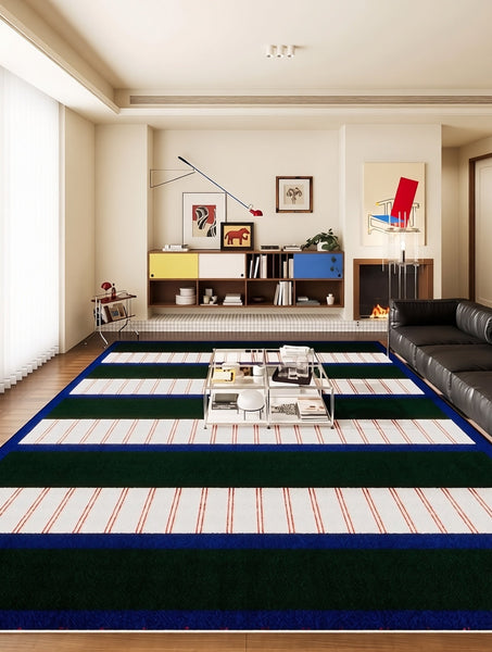 Abstract Contemporary Rugs for Bedroom, Modern Rug Ideas for Living Room, Modern Rugs under Sofa, Dining Room Floor Rugs-Silvia Home Craft