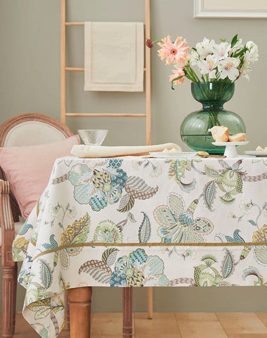 Rustic Table Covers for Kitchen, Large Rectangle Tablecloth for Dining Room Table, Country Farmhouse Tablecloth, Square Tablecloth for Round Table-Silvia Home Craft