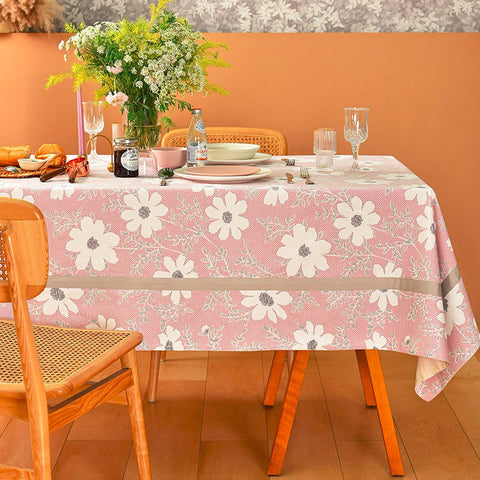 Kitchen Rectangular Table Covers, Square Tablecloth for Round Table, Modern Table Cloths for Dining Room, Farmhouse Cotton Table Cloth, Wedding Tablecloth-Silvia Home Craft