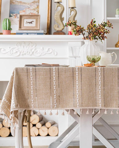 Extra Large Modern Rectangular Table Cloth for Dining Room Table, Linen Square Tablecloth for Kitchen, Large Table Covers for Sale-Silvia Home Craft