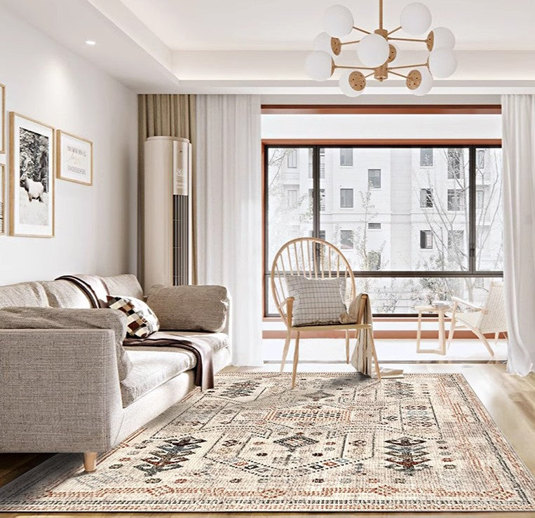 Modern Rugs For Living Room, Morocco Inspired Geometric Pattern, Plush Soft Comfortable Carpet