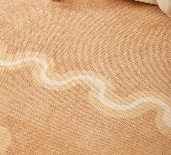 Large Modern Rugs for Living Room, Bedroom Modern Rugs, Dining Room Geometric Modern Rugs, Cream Color Contemporary Modern Rugs-Silvia Home Craft