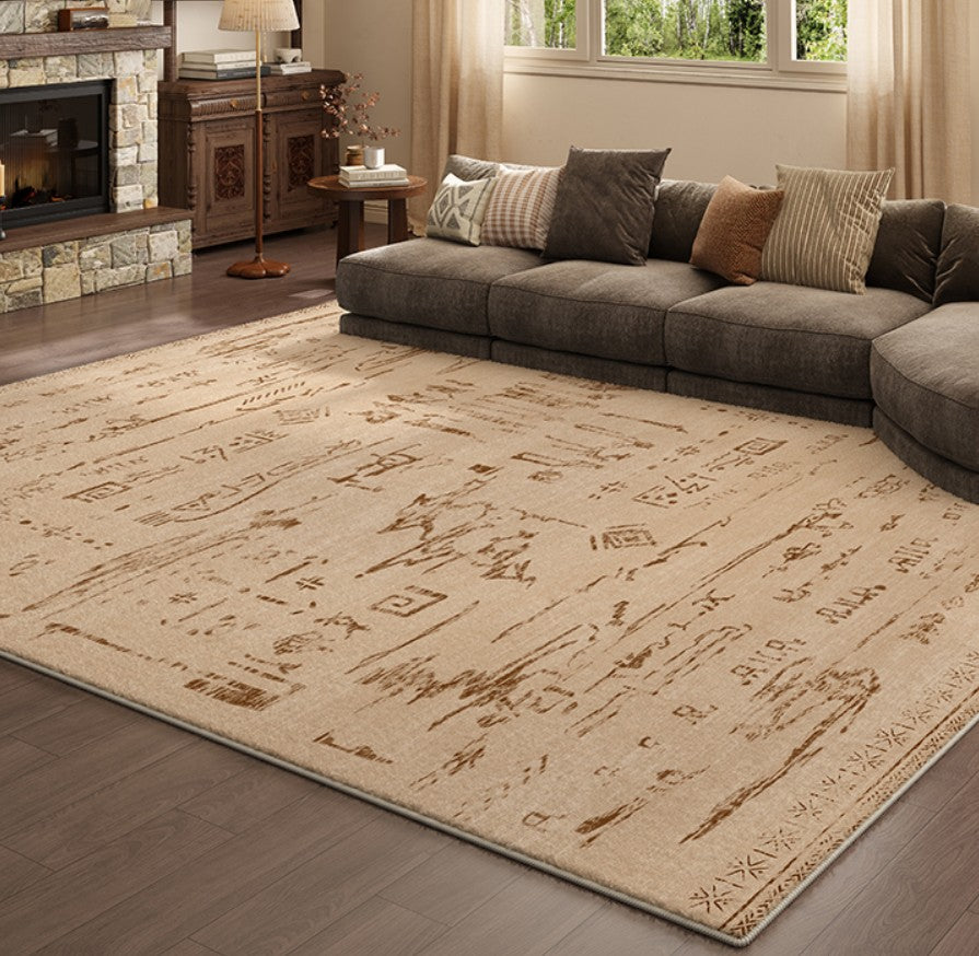 Geometric Contemporary Rugs, Abstract Contemporary Modern Rugs for Dining Room, Mid Century Modern Rugs for Living Room-Silvia Home Craft