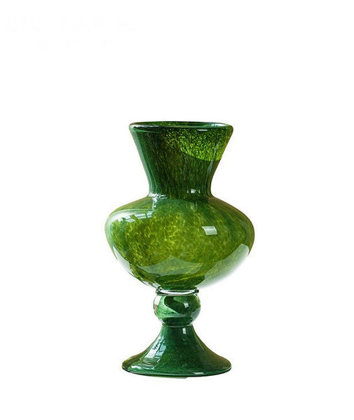 Contemporary Vase for Modern Home Decor, Unique Modern Glass Vase, Modern Glass Flower Vases, Handmade Liuli Vases, Centerpiece Vases on Table-Silvia Home Craft