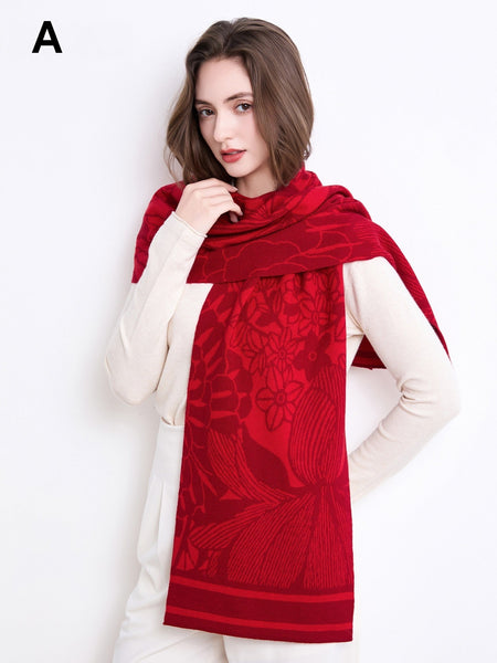 Casual Scarf for Women, Cold Weather Scarves, Soft Wool Scarf for Women, Modern Wool Scarf for Women-Silvia Home Craft