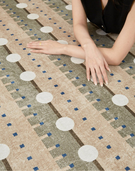 Contemporary Area Rugs for Dining Room, Large Modern Rugs for Living Room, Mid Century Modern Rugs for Bedroom-Silvia Home Craft
